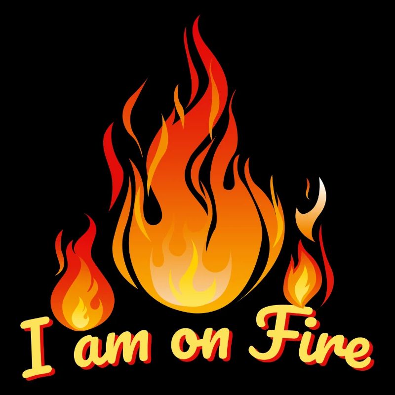 i am on fire feuer heiss spruch humor feuerwehr hot