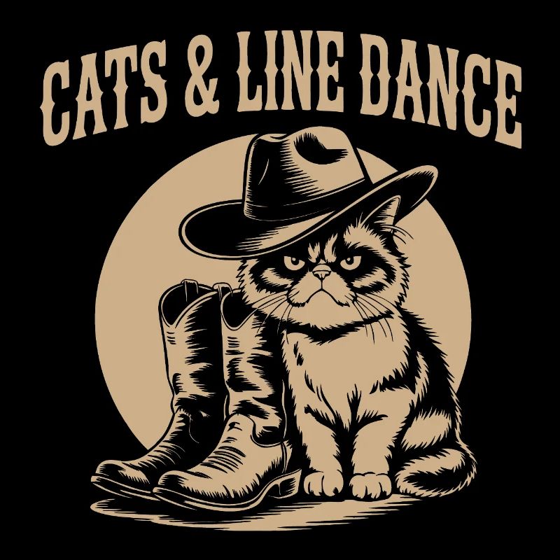 Cats & Line Dance Western Cat