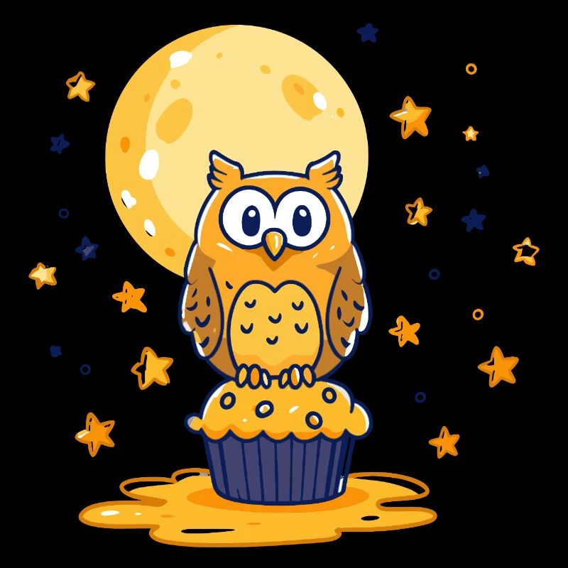 Moonlight Owls Cupcake