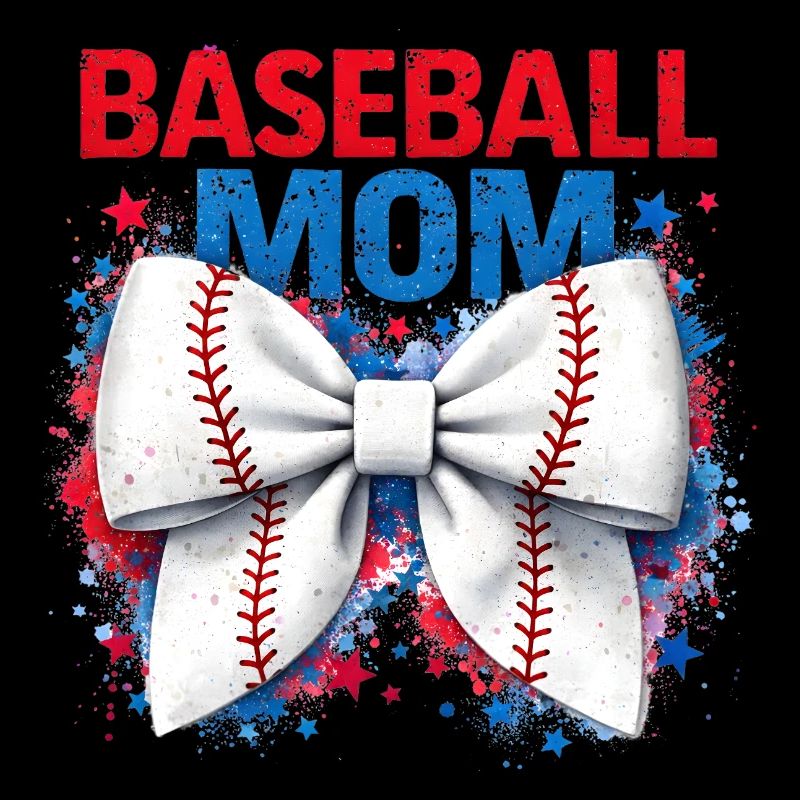 Lebendige Baseball-Bogen-Mama-Süße Spieltag-Ästhetik