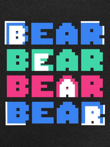 Pixelbären Blockkunst Retro