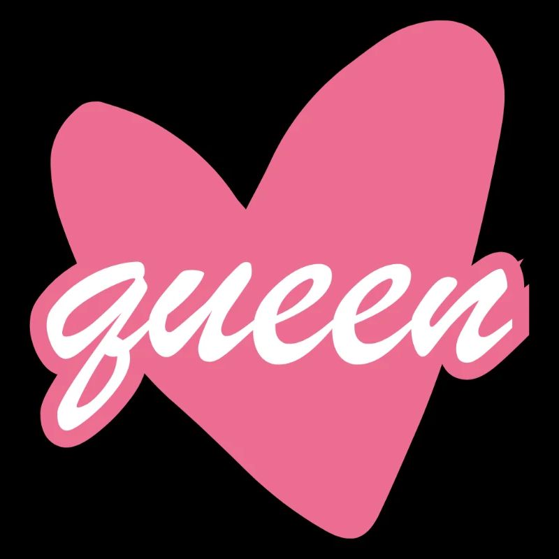 Queen Heart Script Herz Girl