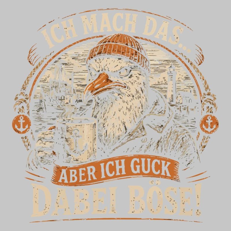 Ich mach das aber ich guck dabei böse Möwe Kaffee 