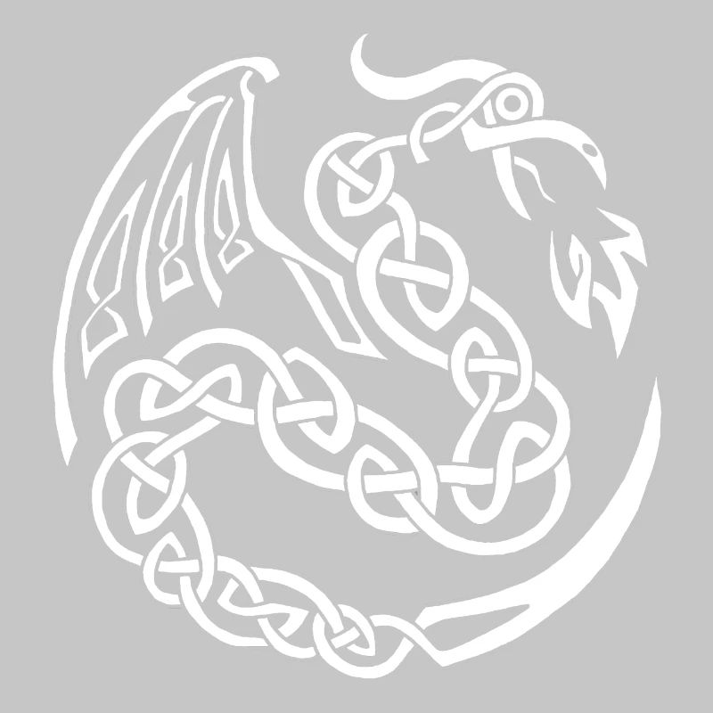 White celtic dragon