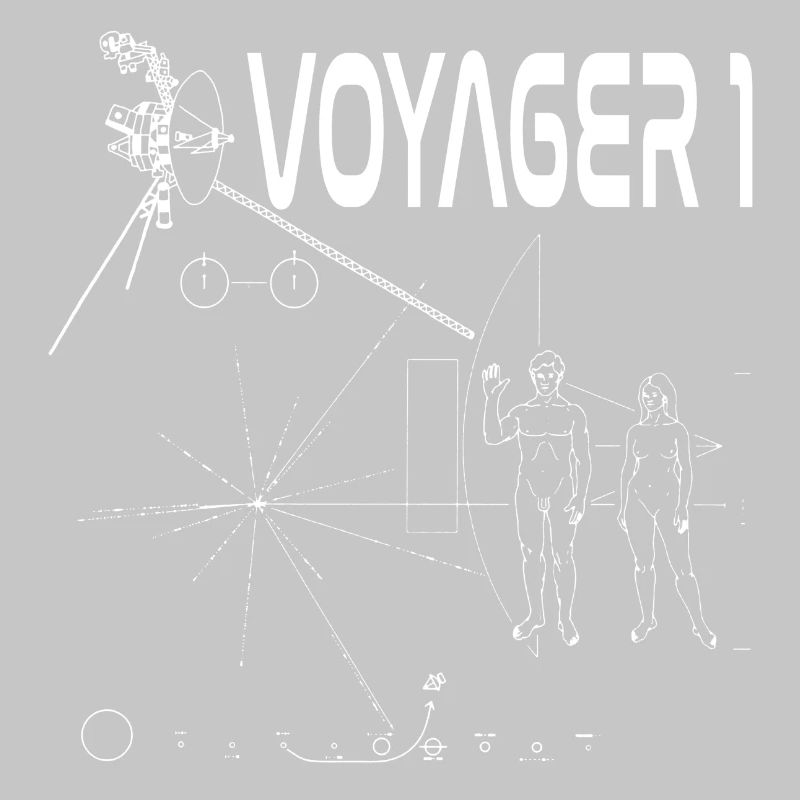 Sonde spatiale voyager 1 blanche