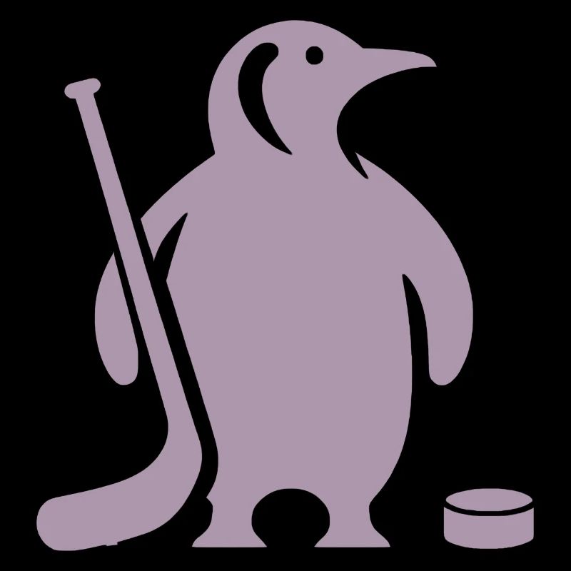 Minimalistische Pinguin Eishockey Silhouette
