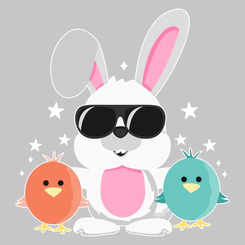 Bunny with Sunglasses, Chick, Rabbit, Easter Bunny