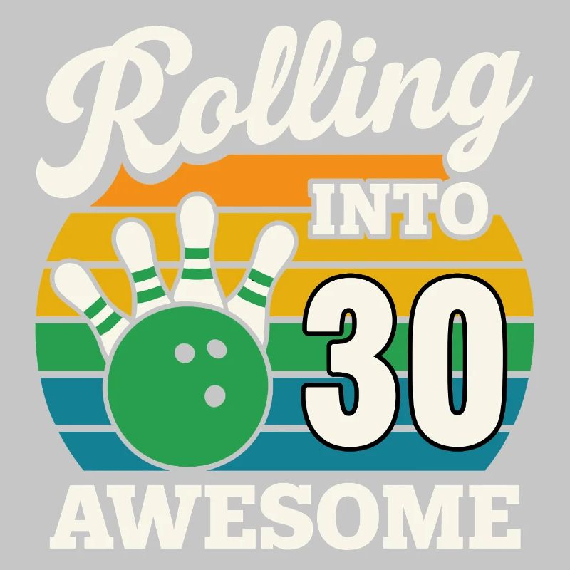 Retro Bowling 30th Birthday Celebration