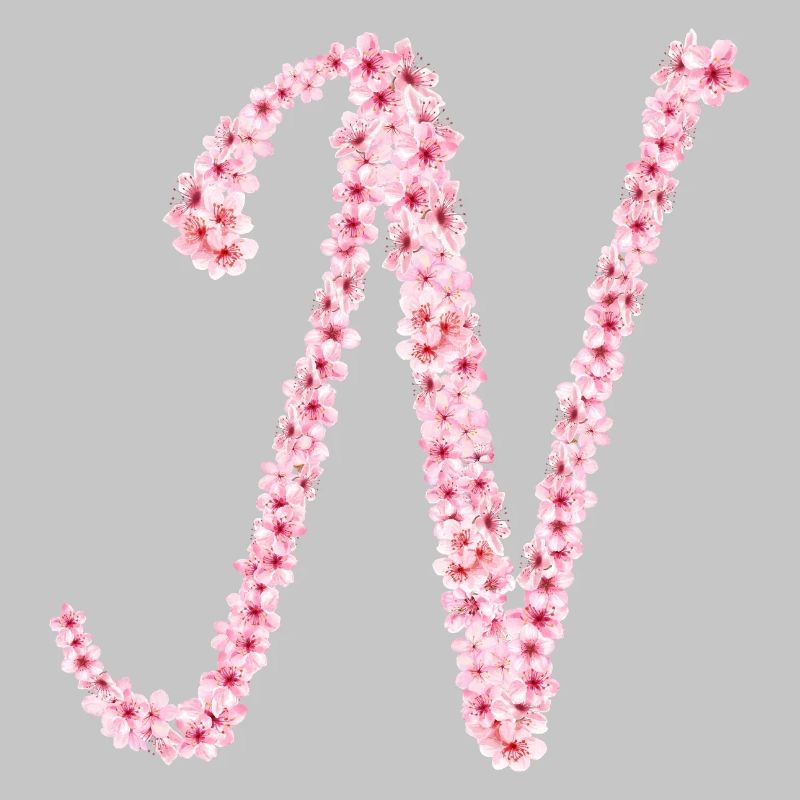 Kirschblüteninitial N