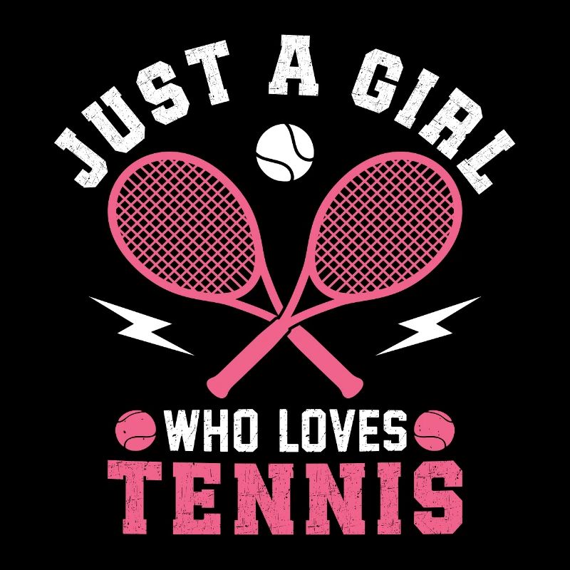 Einfach ein Mädchen, das Tennis liebt,