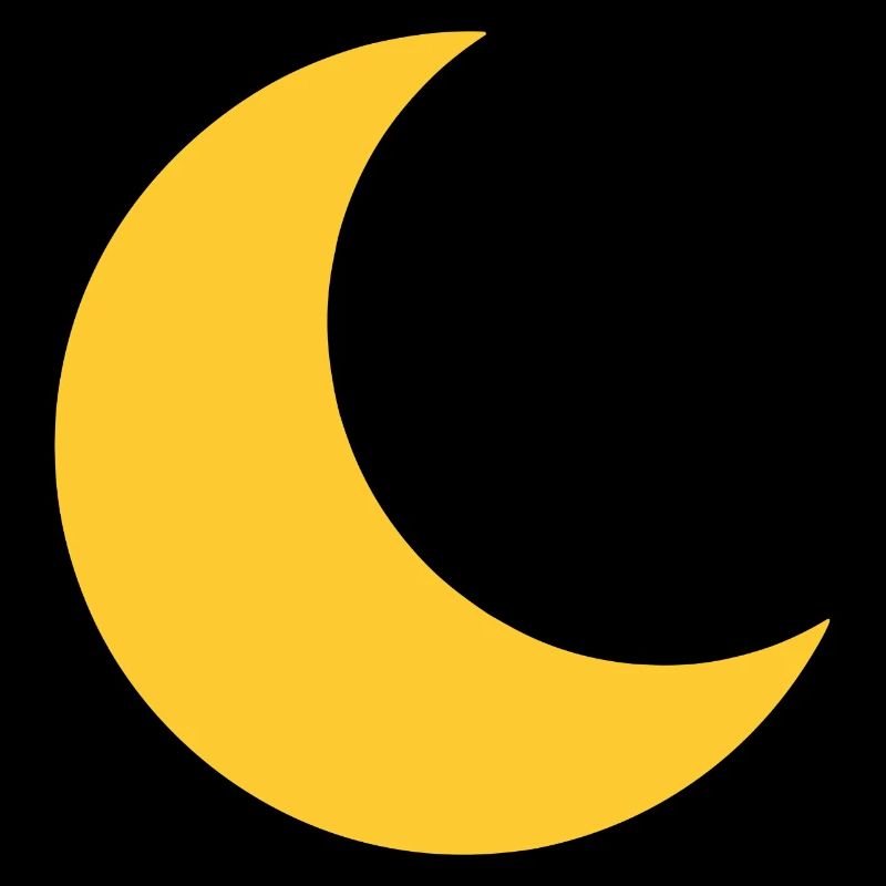 Gelber Mondsilhouette
