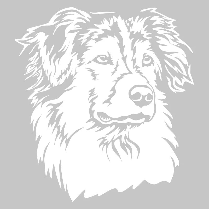 Australian Shepherd Head "Black Edition"