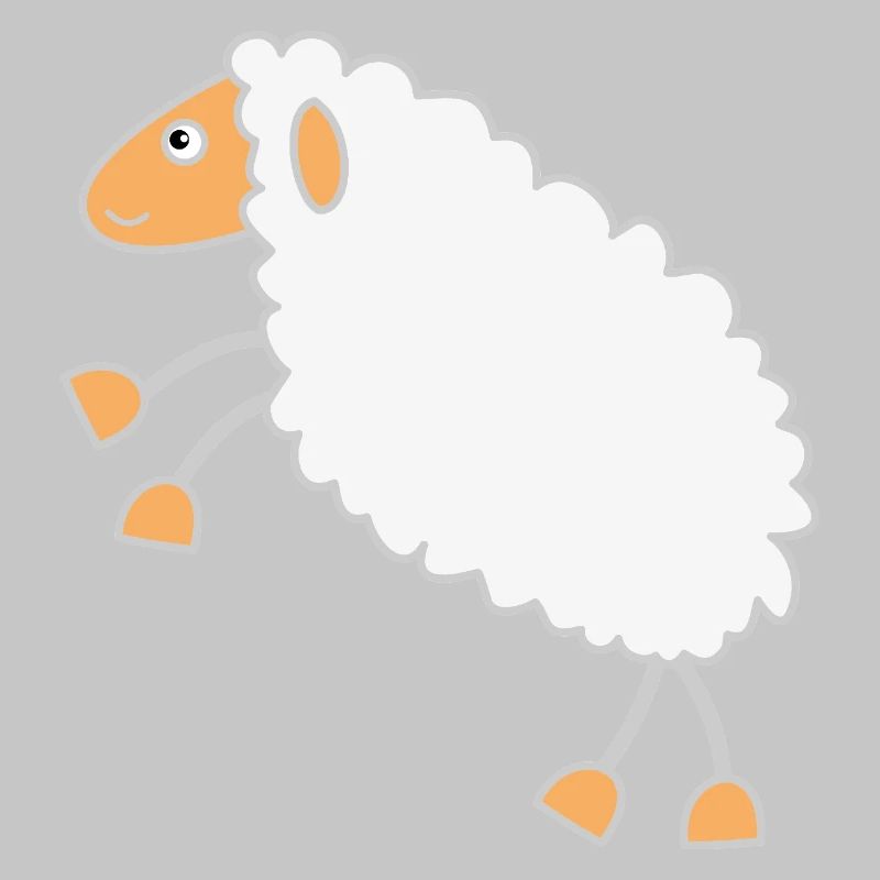 Conception de dessin animé de mouton moelleux