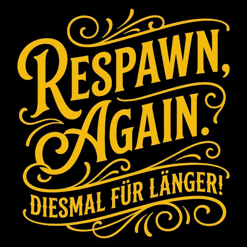 Respawn Again Gaming Spruch Design