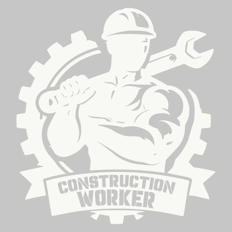 Ouvrier du bâtiment robuste avec engrenages