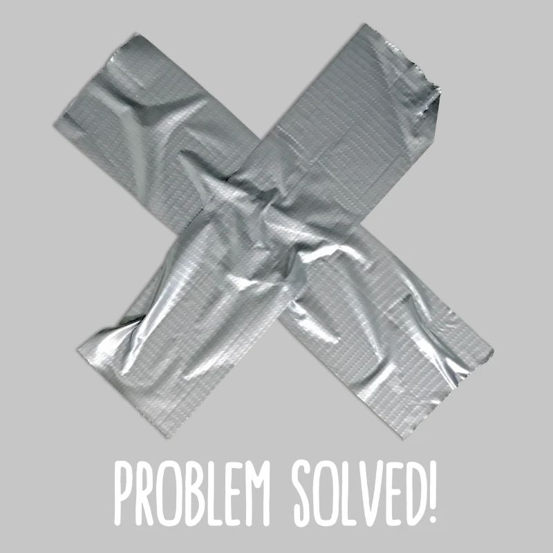 Problem solved (place on black item)