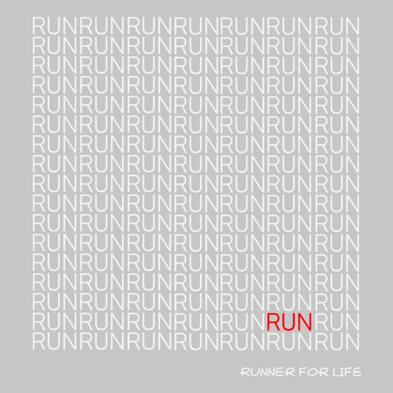 Run Run Run pattern with red accent
