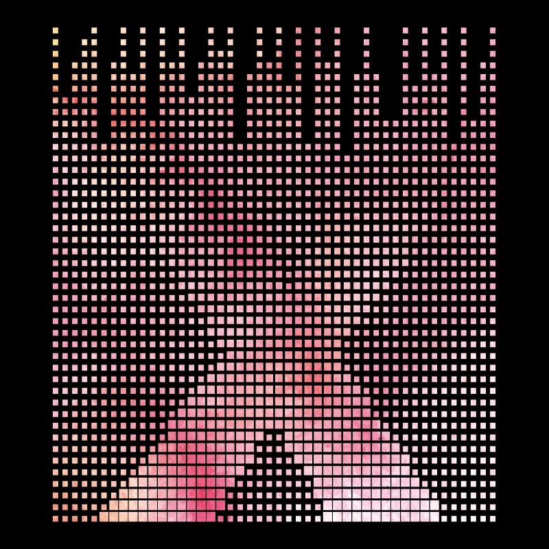 Futuristic pixel art. Letter X