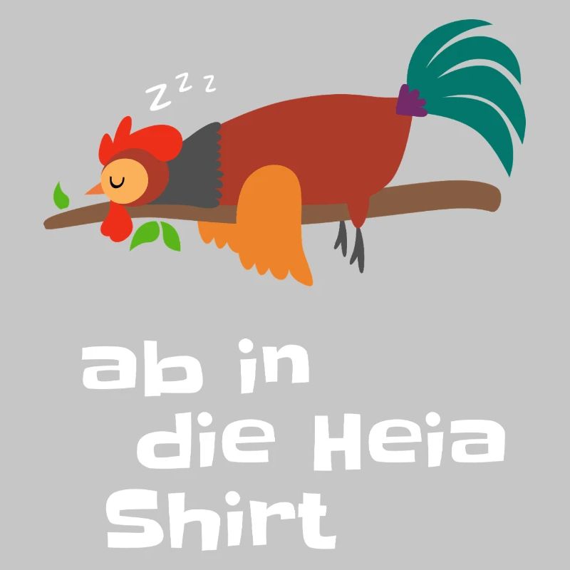 Kläffernder Hahn auf Ast