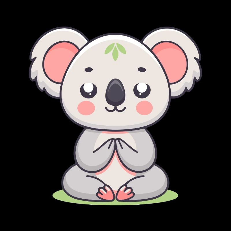 Koala zen méditatif pastel