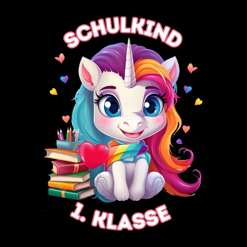 Schulkind Einhorn 1 Klasse