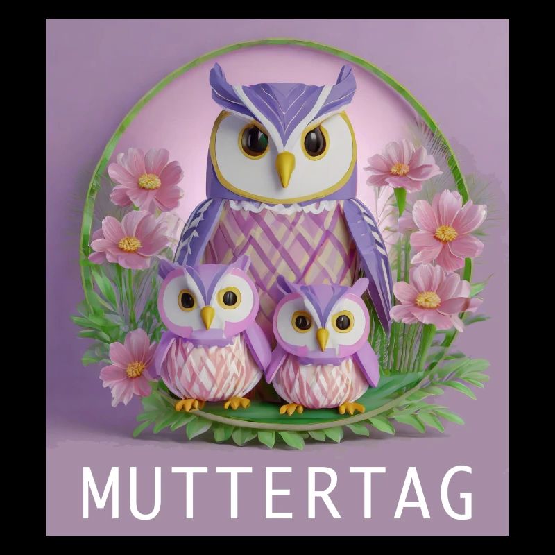 Muttertag Eulenfamilie