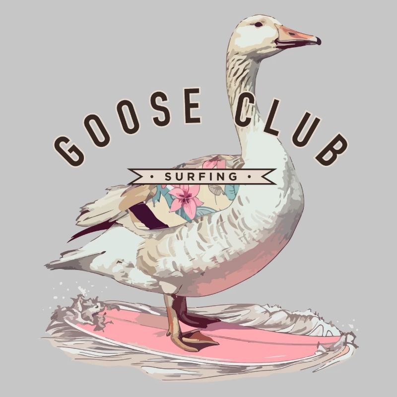 Conception de t-shirt Goose Surfing