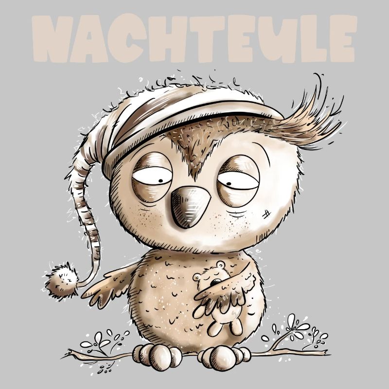 Drollige Nachteule Eule