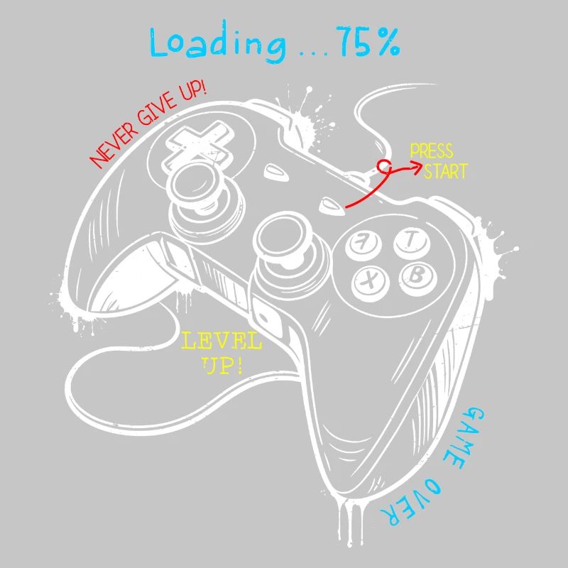 Retro Gaming Style Controller Art