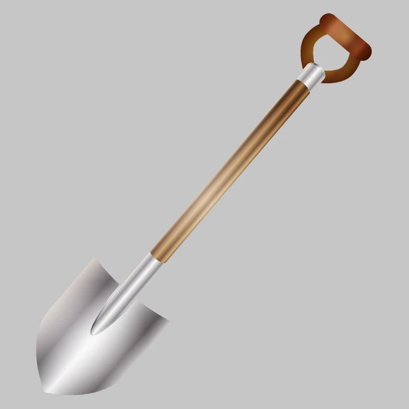 Bêche classique – motif d’outils de jardin et de construction