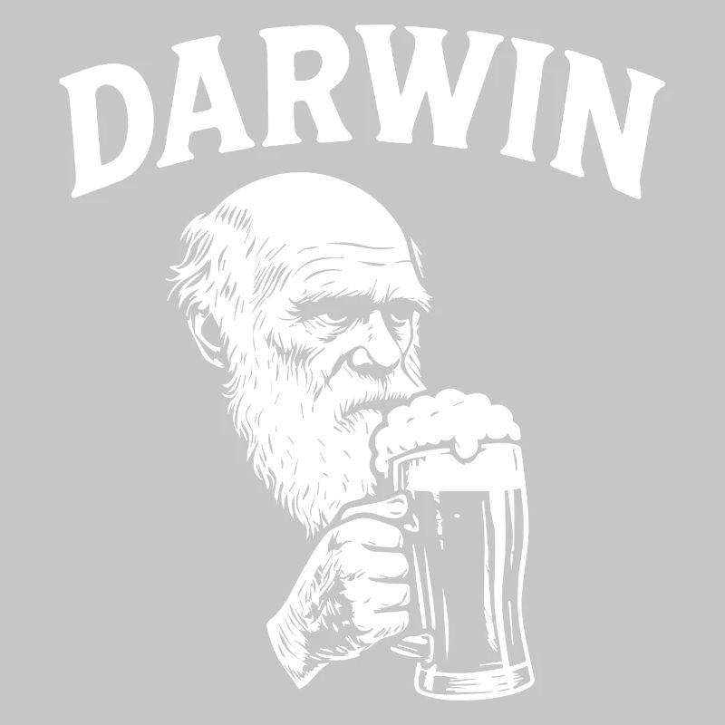 Darwin trinkt Bier
