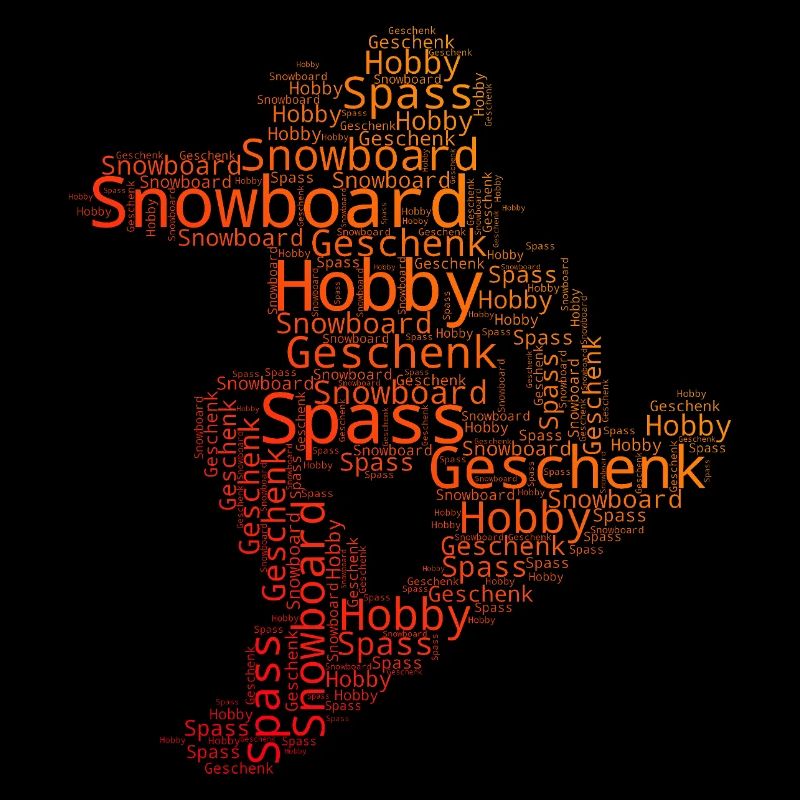 Klare Snowboard Botschaft