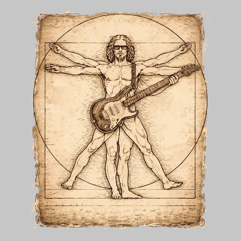Vitruvian Rocker Gitarrist Design