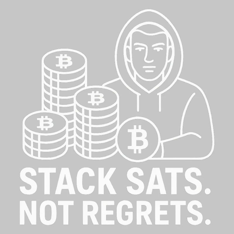 Conception de sweat à capuche Bitcoin – Stack Sats. Pas de regrets.