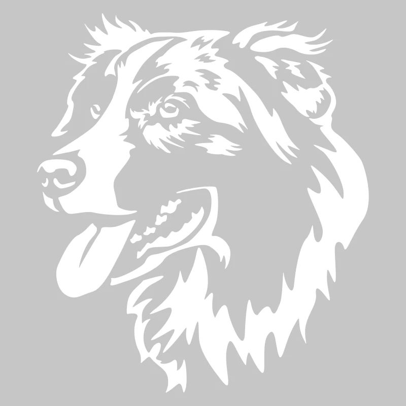 Australian Shepherd Head "Black Edition"