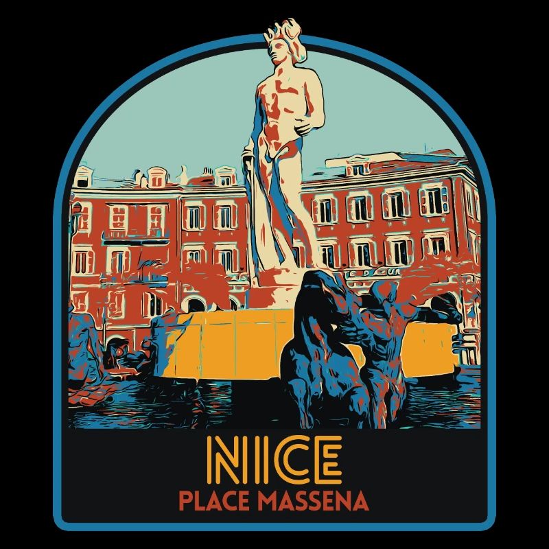 Illustration Place Massena à Nice Côte d'Azur