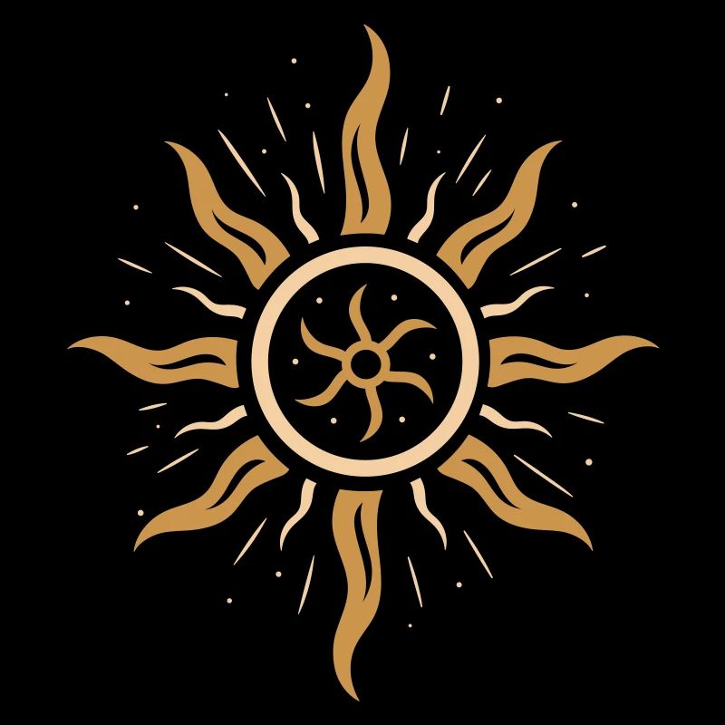 Roue de pompiers du solstice d’été - symbole de la puissance du soleil