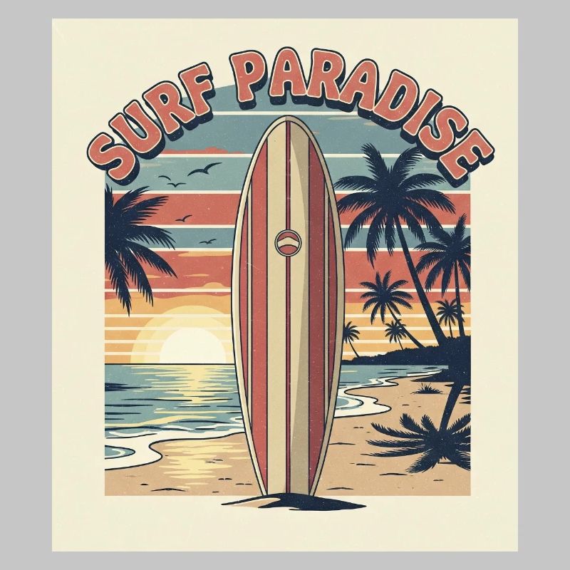 Surf Paradise Retro Design