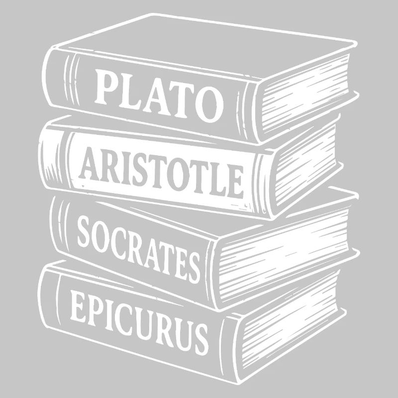 Classical Philosophers Book Stack Design