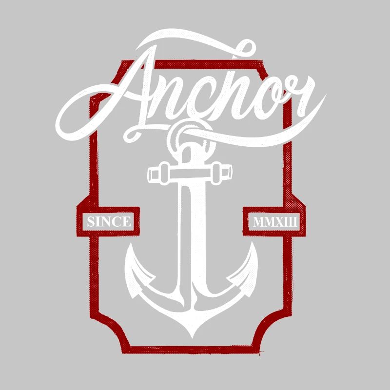 Vintage Anchor Typography – Retro Nautical Design