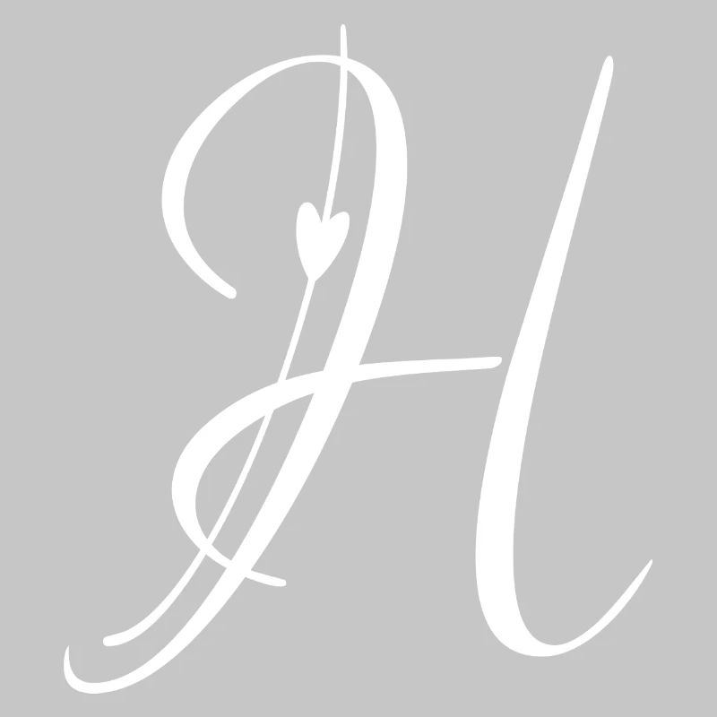 Lettre H Alphabet Initial Monogramme Poche Visage