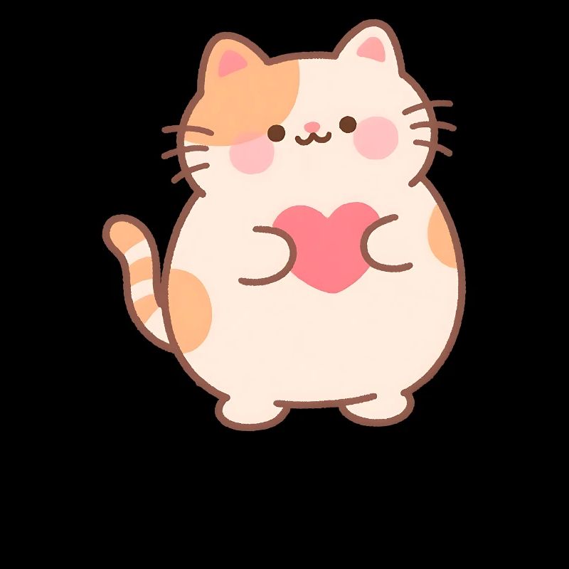 Petit Cœur Chat Câlin Design