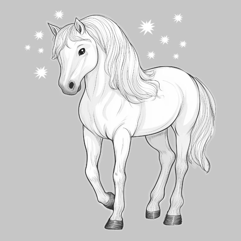 Pferd mit Sternen