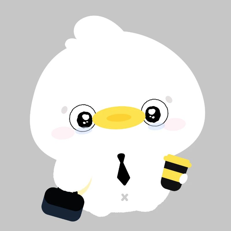 Duck in Tie Office Cutie