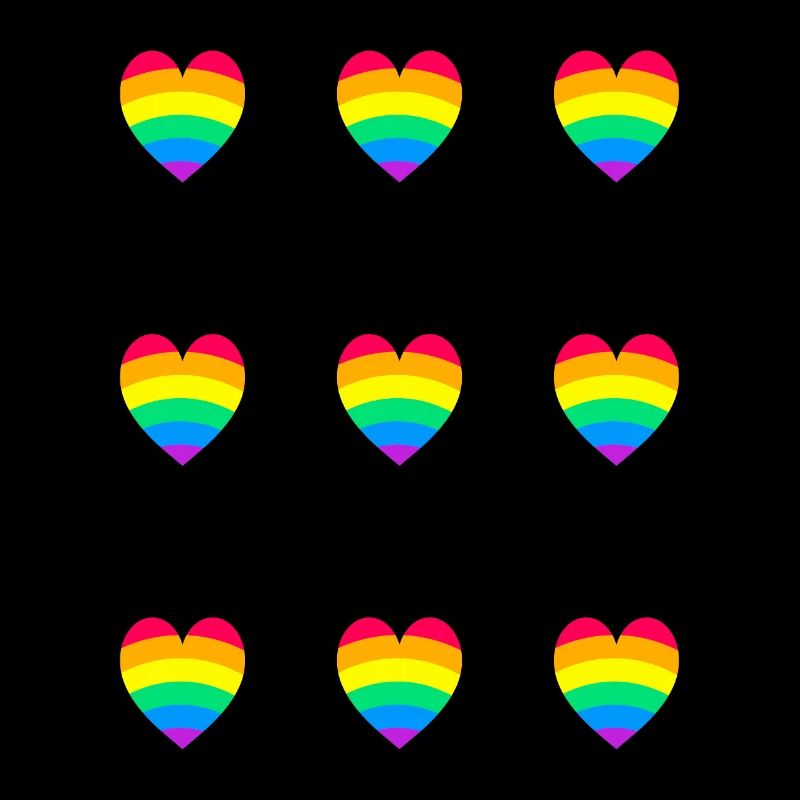 LGBT Pride Rainbow Hearts