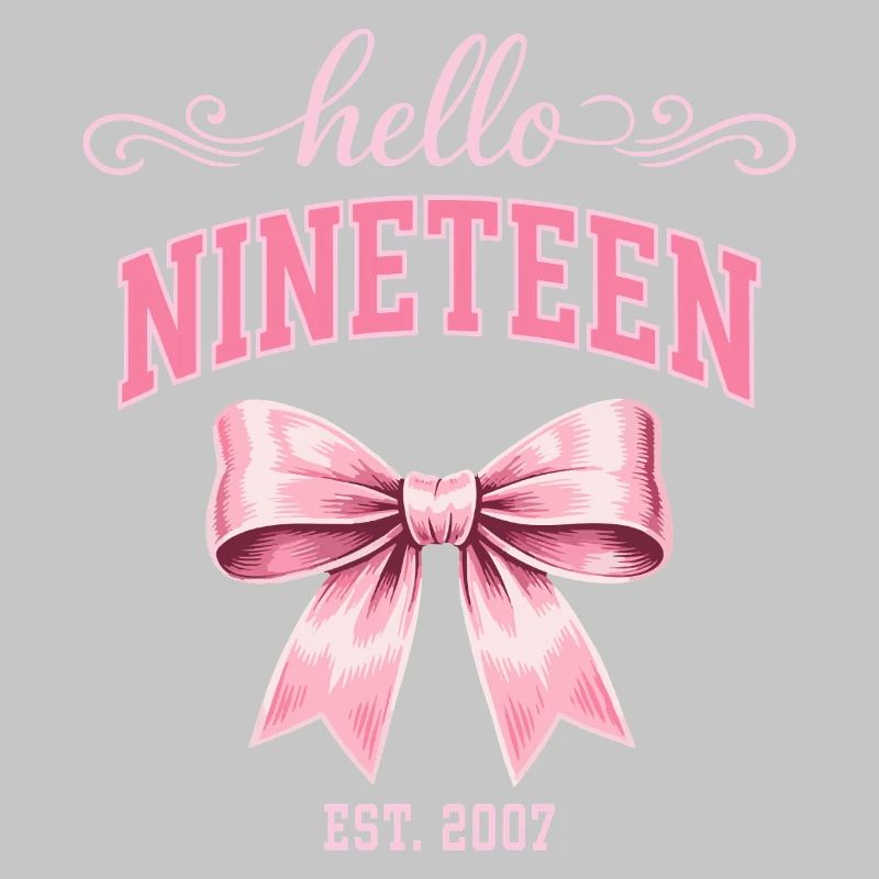 Hello Nineteen 19 Year Old Is 2007 Birthday Knot