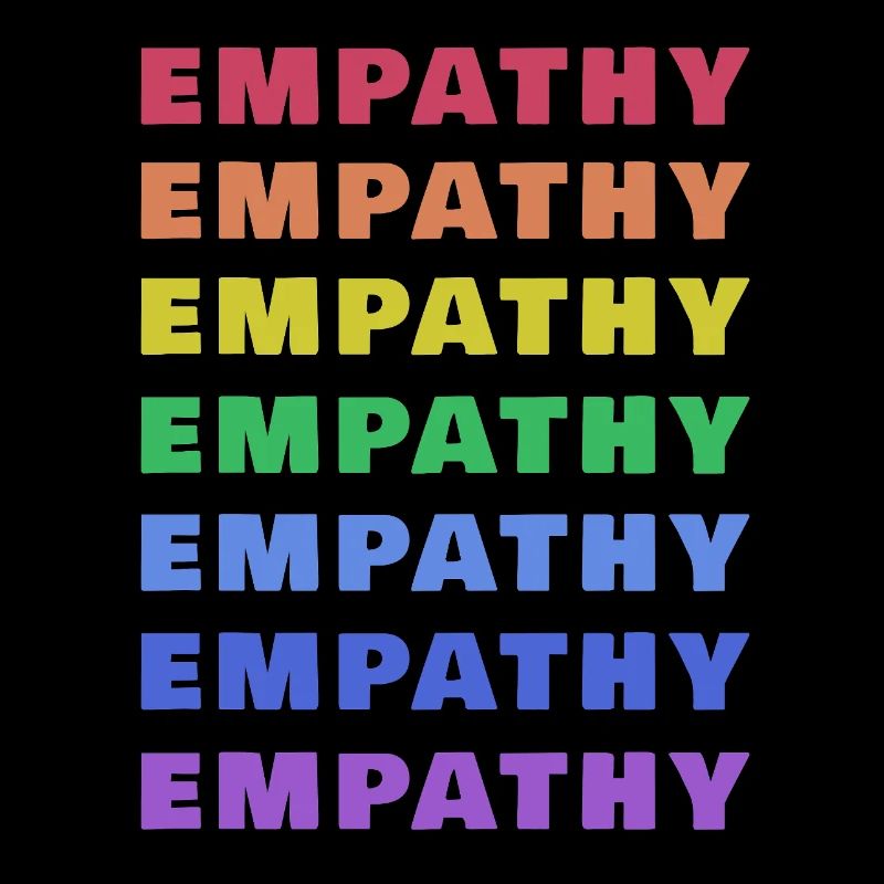 Empathie (Empathy) Regenbogen Schrift-Design