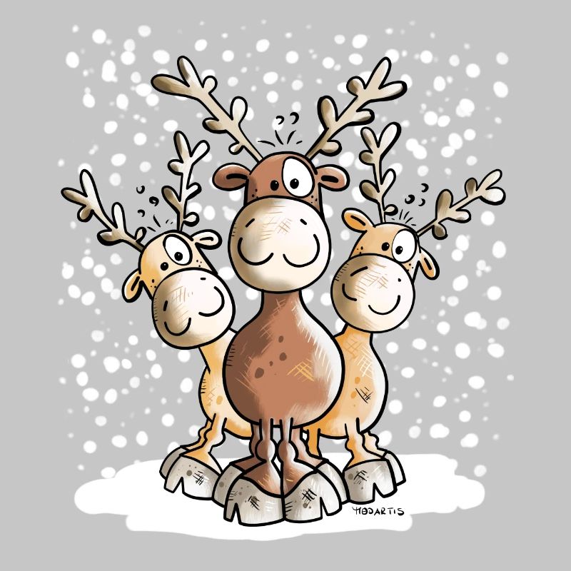 Elks in the snow