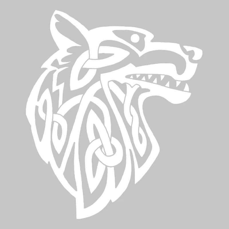 Wolf weiß Wikinger