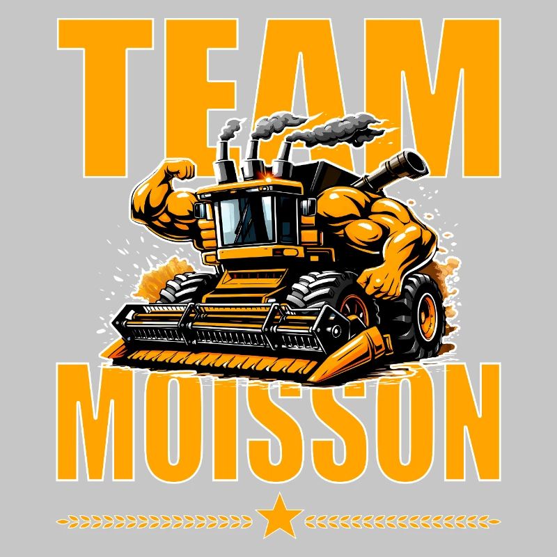 Team moisson humour moissonneuse bodybuildée